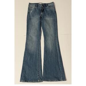 Women's Hidden Distressed Flare Leg Jeans, Size 28